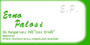 erno palosi business card